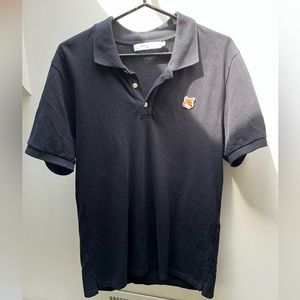 Maison Kitsune black polo shirt - Large